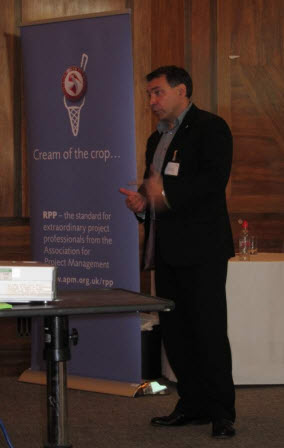 Peter Parkes giving a talk