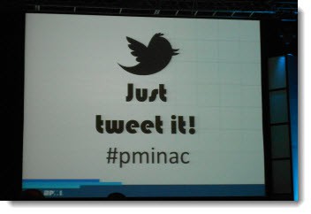 A screen shot of a computer showing #pminac hashtag