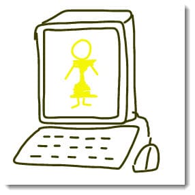 Drawing of a computer