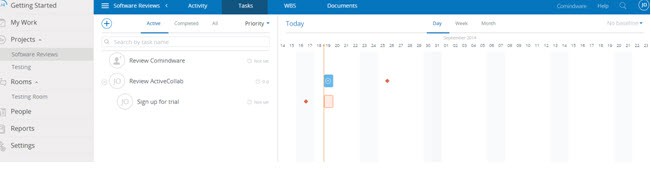 The Gantt chart in Comindware