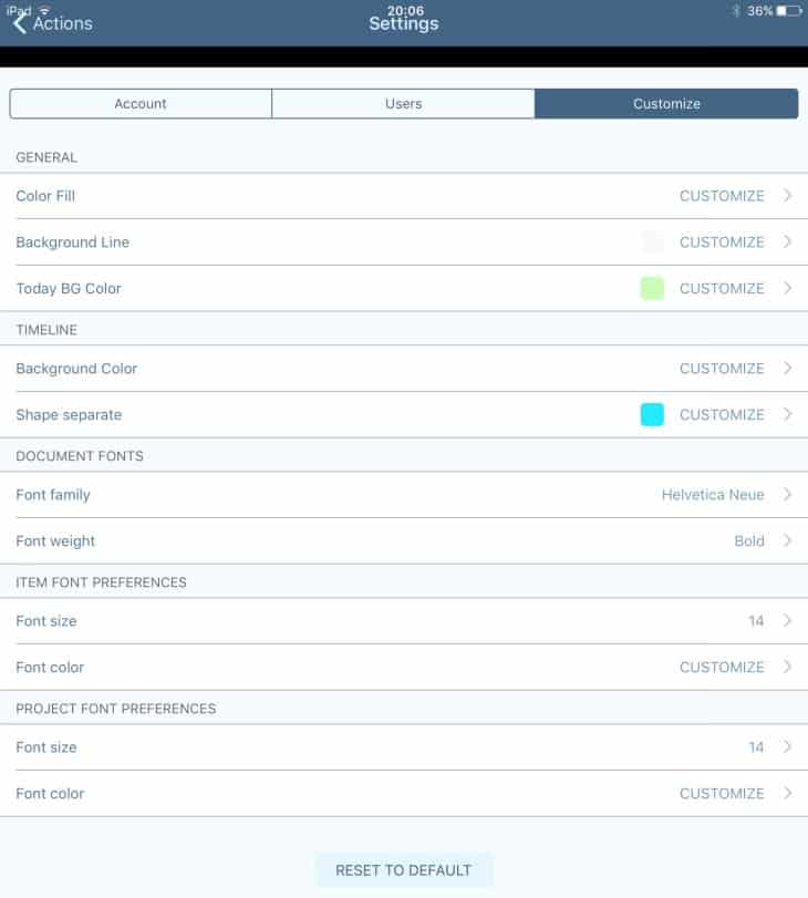 Roadmap Planner Settings