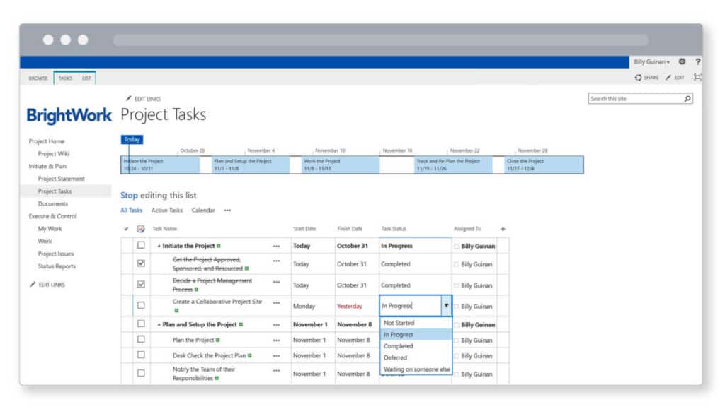 BrightWork datasheet views