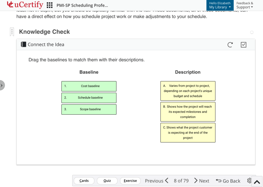 uCertify knowledge check