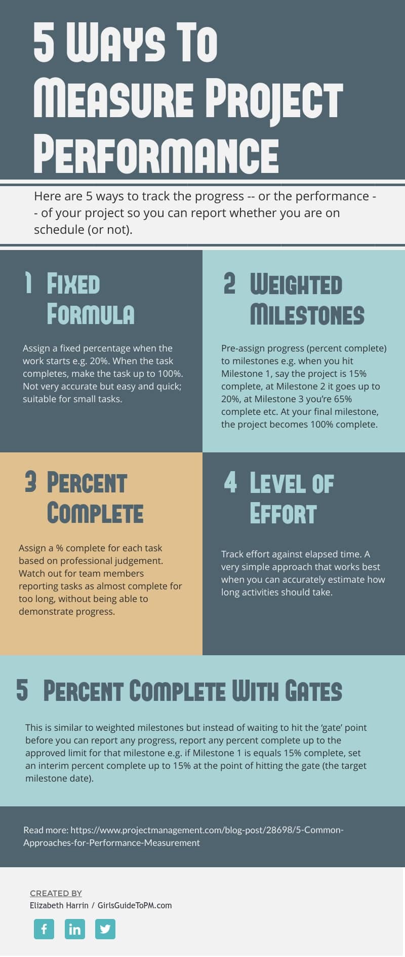 measure project performance infographic