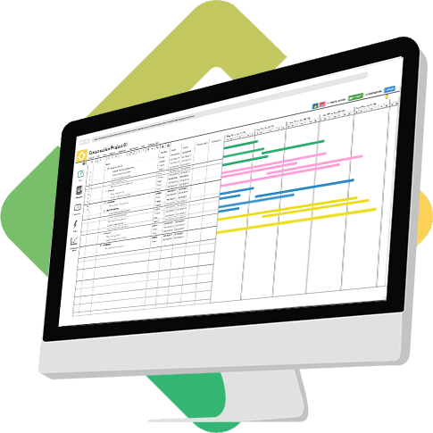 Screenshot of Gantter Gantt chart