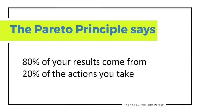 Text that says Pareto Principle