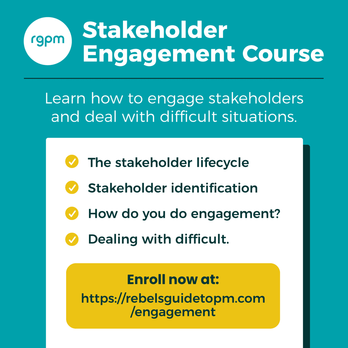 Stakeholder engagement course