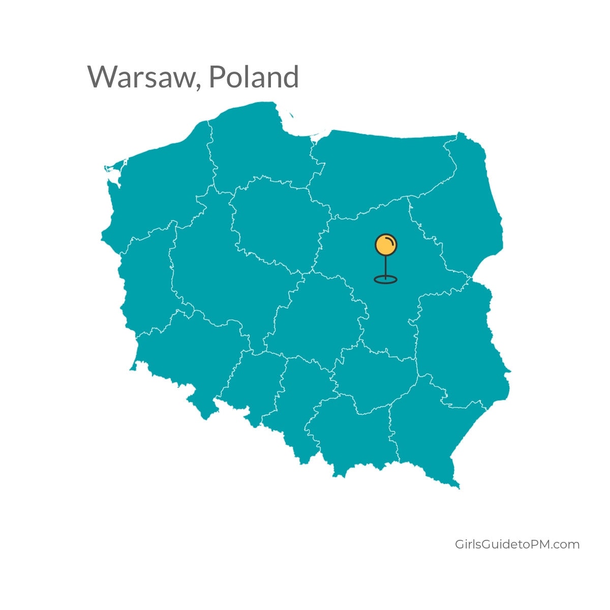 Warsaw Poland map