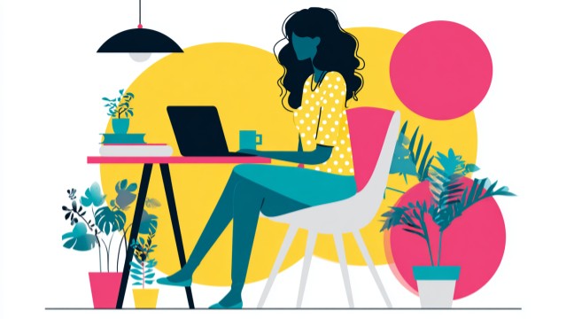 Woman sitting at desk