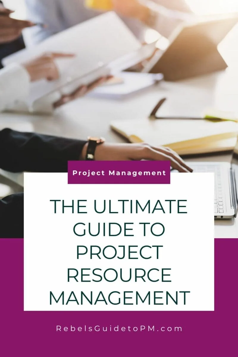 pin image with text: the ulitmate guide to project resource management