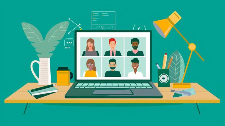 Screenshot of a virtual meeting