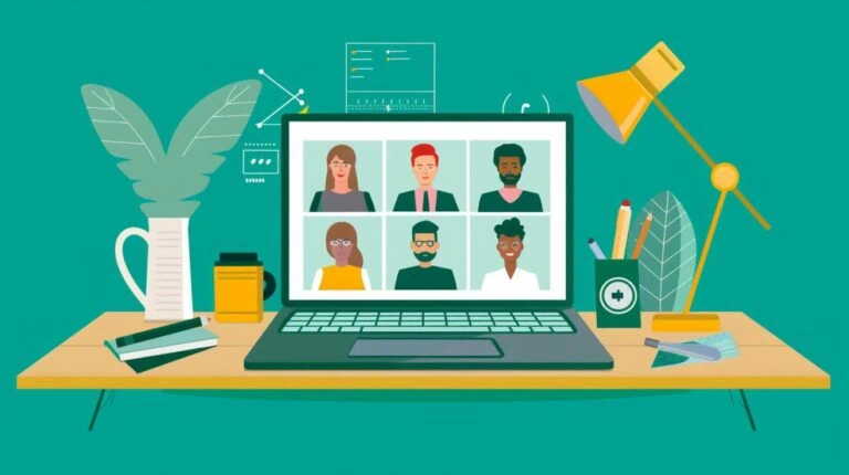 Screenshot of a virtual meeting