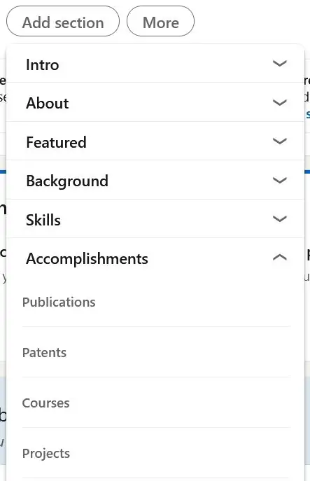 How to add projects section on LinkedIn