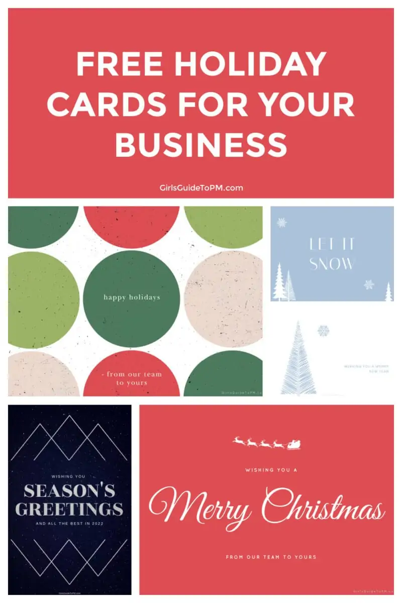 Collage of holiday cards for business use