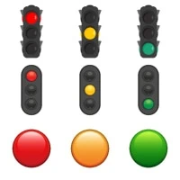 Use traffic light images to show RAG status