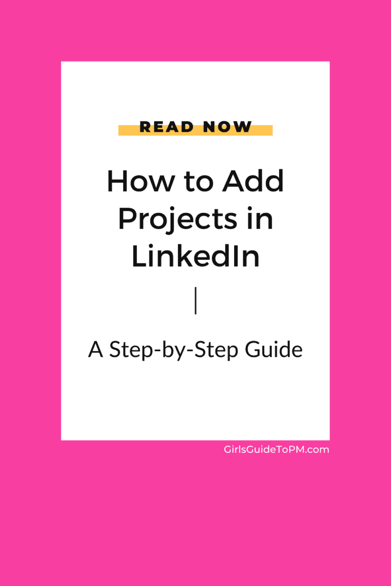 How to add projects in LinkedIn