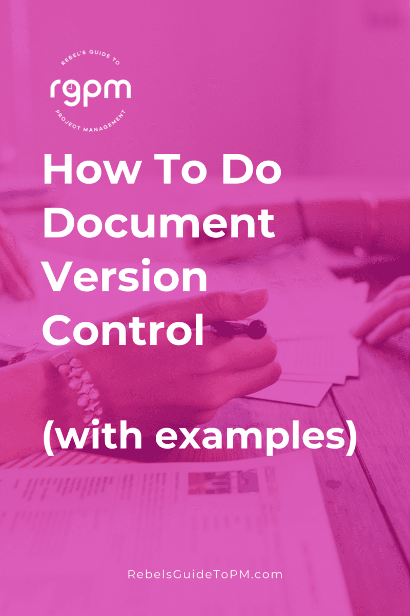 How to do document version control (with examples)