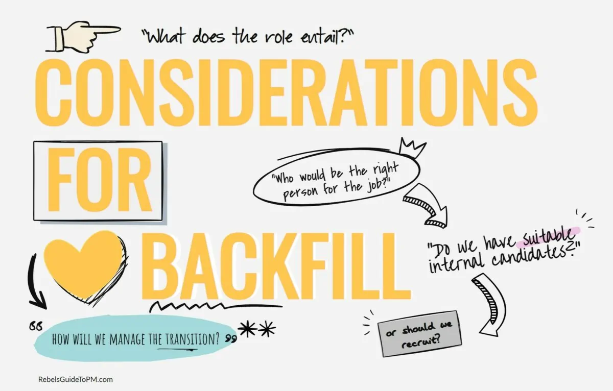 Backfill a role by thinking about what does the role require and what skills are needed