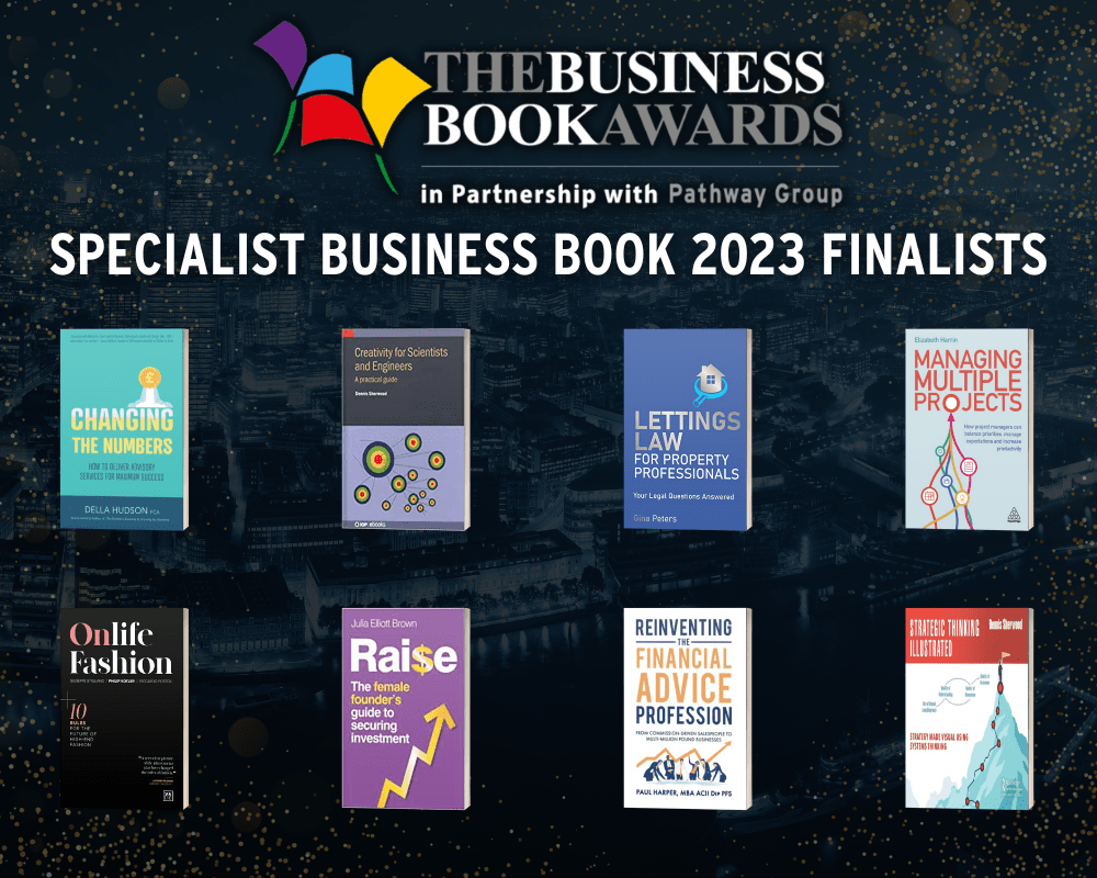Book covers for the books shortlisted in the Specialist Business Book 2023 category including Managing Multiple Projects
