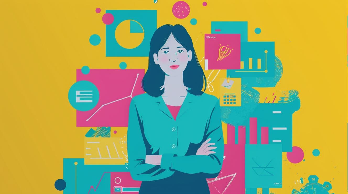 Project manager wearing a blue jumper
