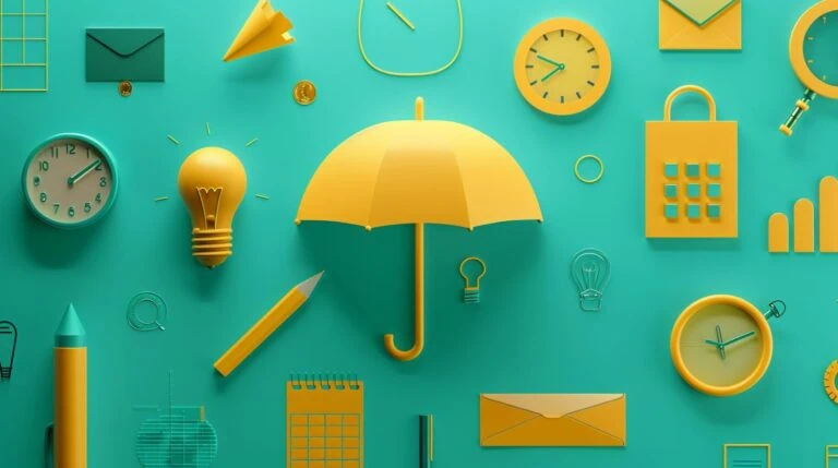Yellow umbrella, Midjourney created image