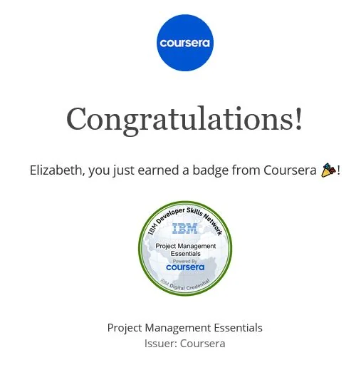 credly badge for project management essentials