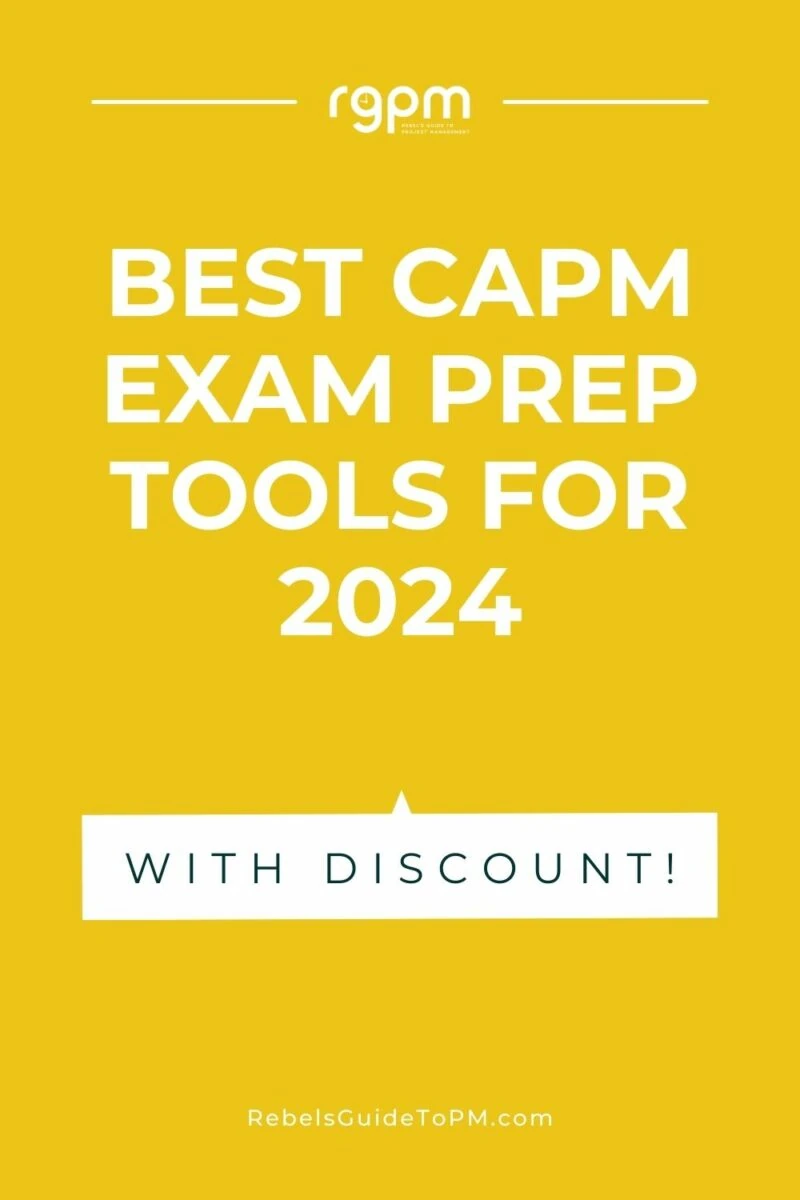 Best CAPM exam prep tools writing on a yellow background