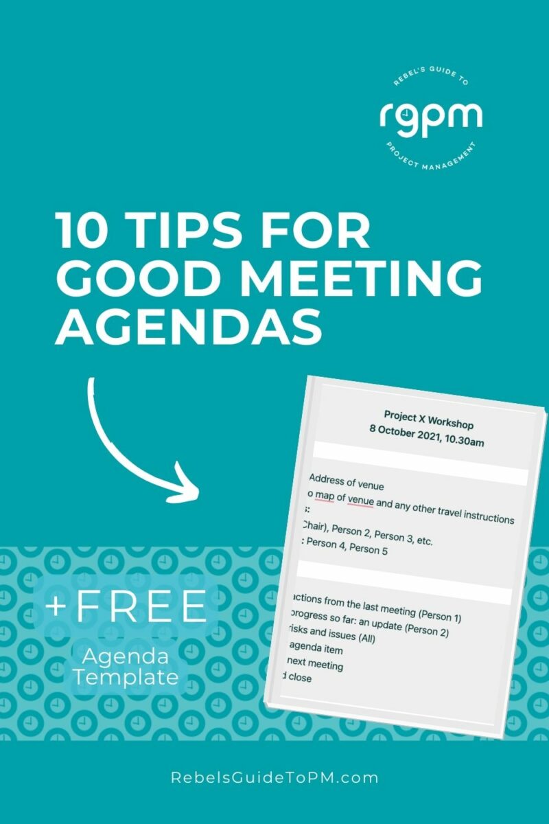 10 tips for good meeting agendas with free agenda template