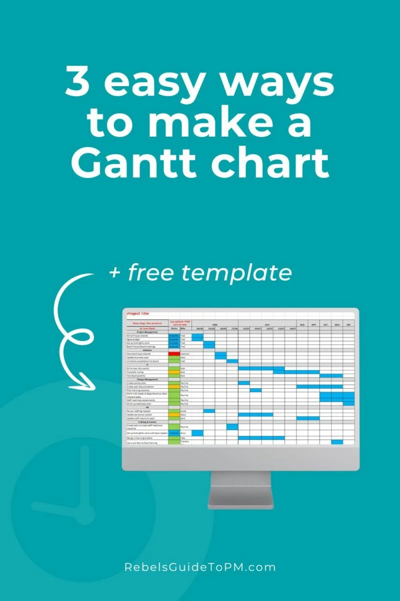 pin image with text: 3 easy ways to make a Gantt chart