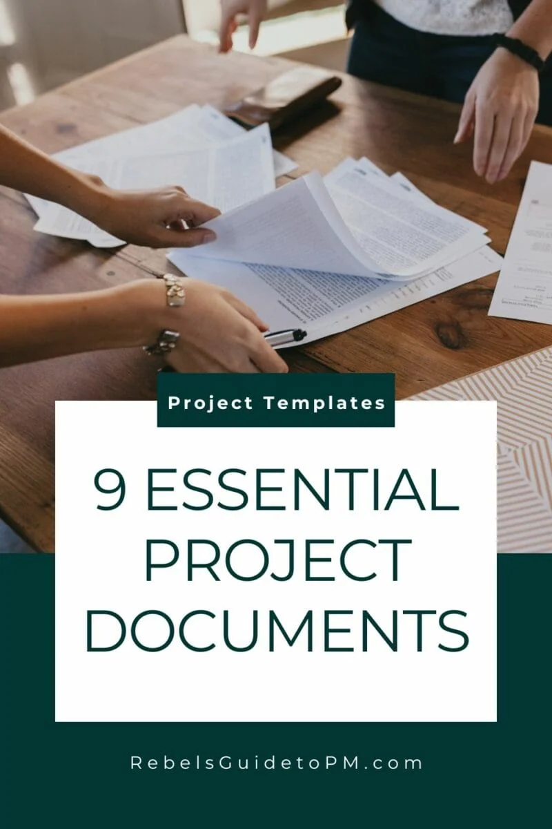 essential project documents for project managers