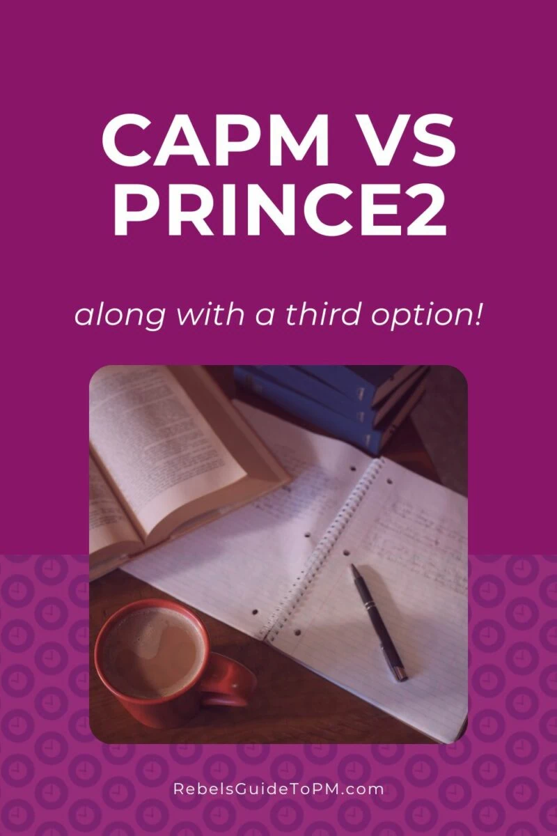 pin image with text: capm vs prince2