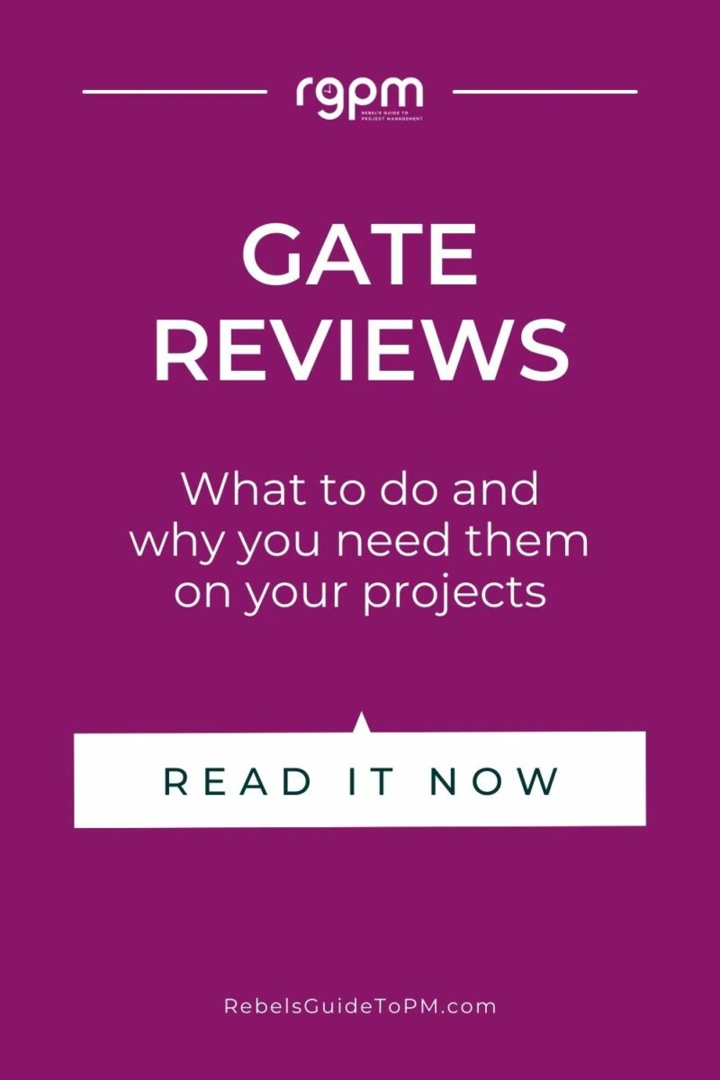 pin image with text: gate reviews - what to do and why you need them on your projects