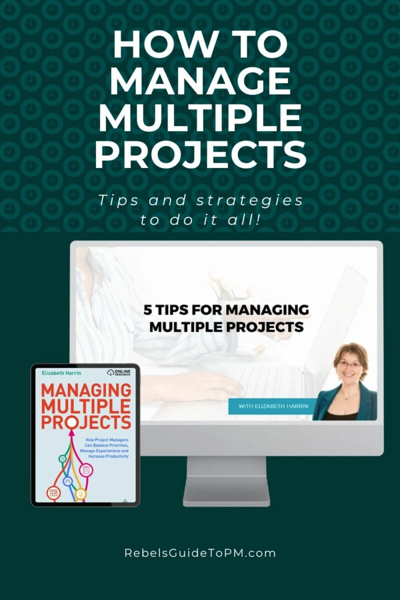 pin image with text: how to manage multiple projects - tips and strategies to do it all