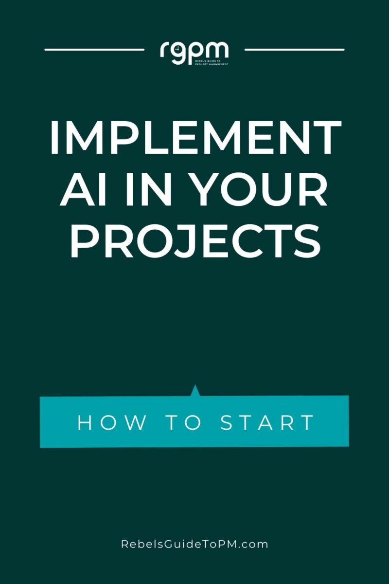 pin image with text: implement ai in your projects
