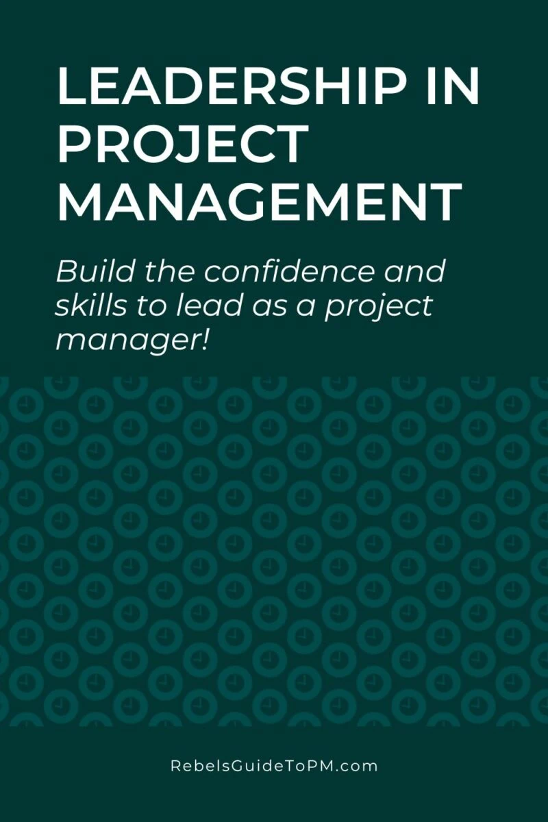 pin image with text: leadership in project management - build the confidence and skills to lead as a project manager