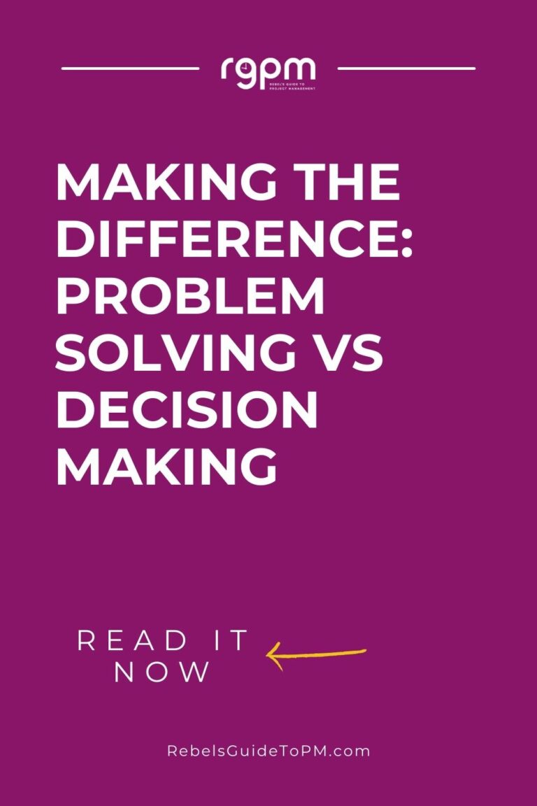 Making the Difference: Problem Solving vs Decision Making