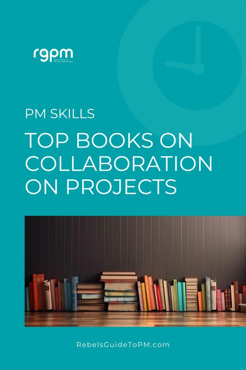 pin image with text: top books on collaboration on projects