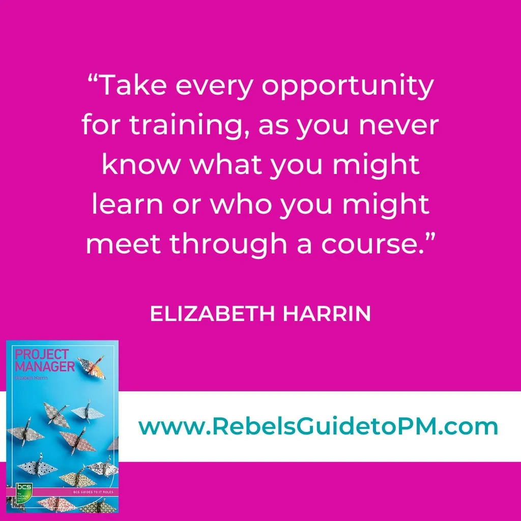 Elizabeth Harrin quote from Project Manager book