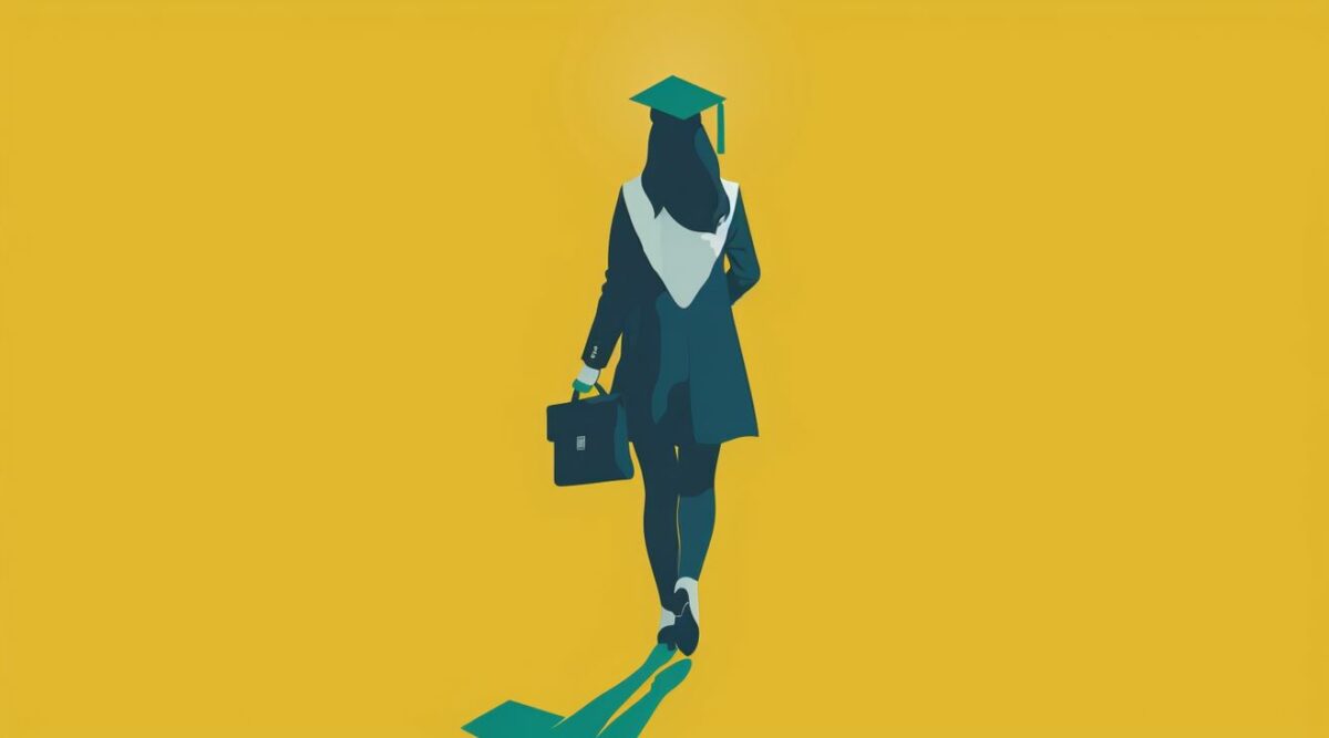 woman in graduation cap and gown