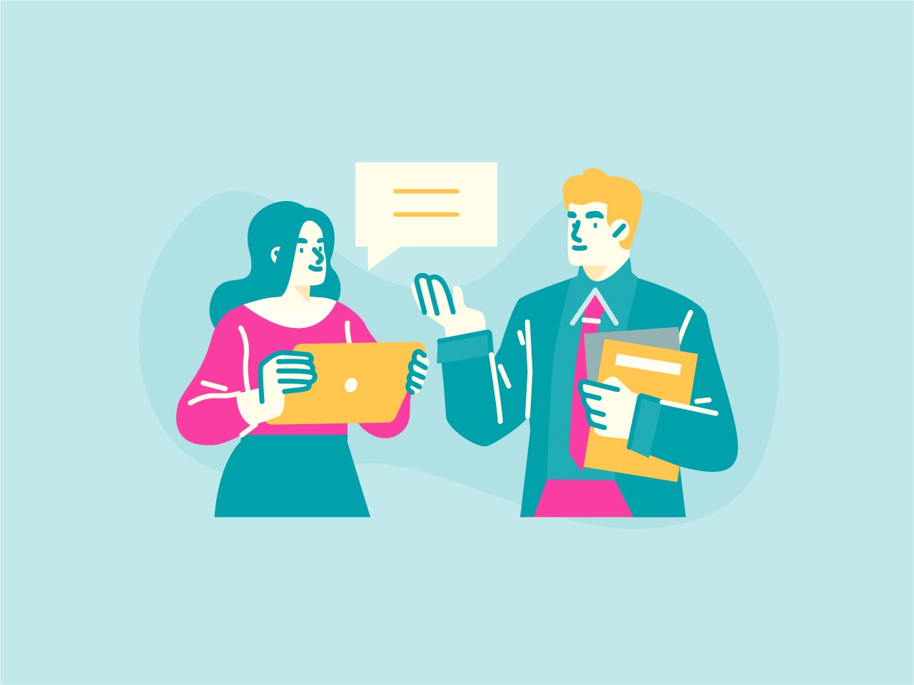 Icon of two people talking