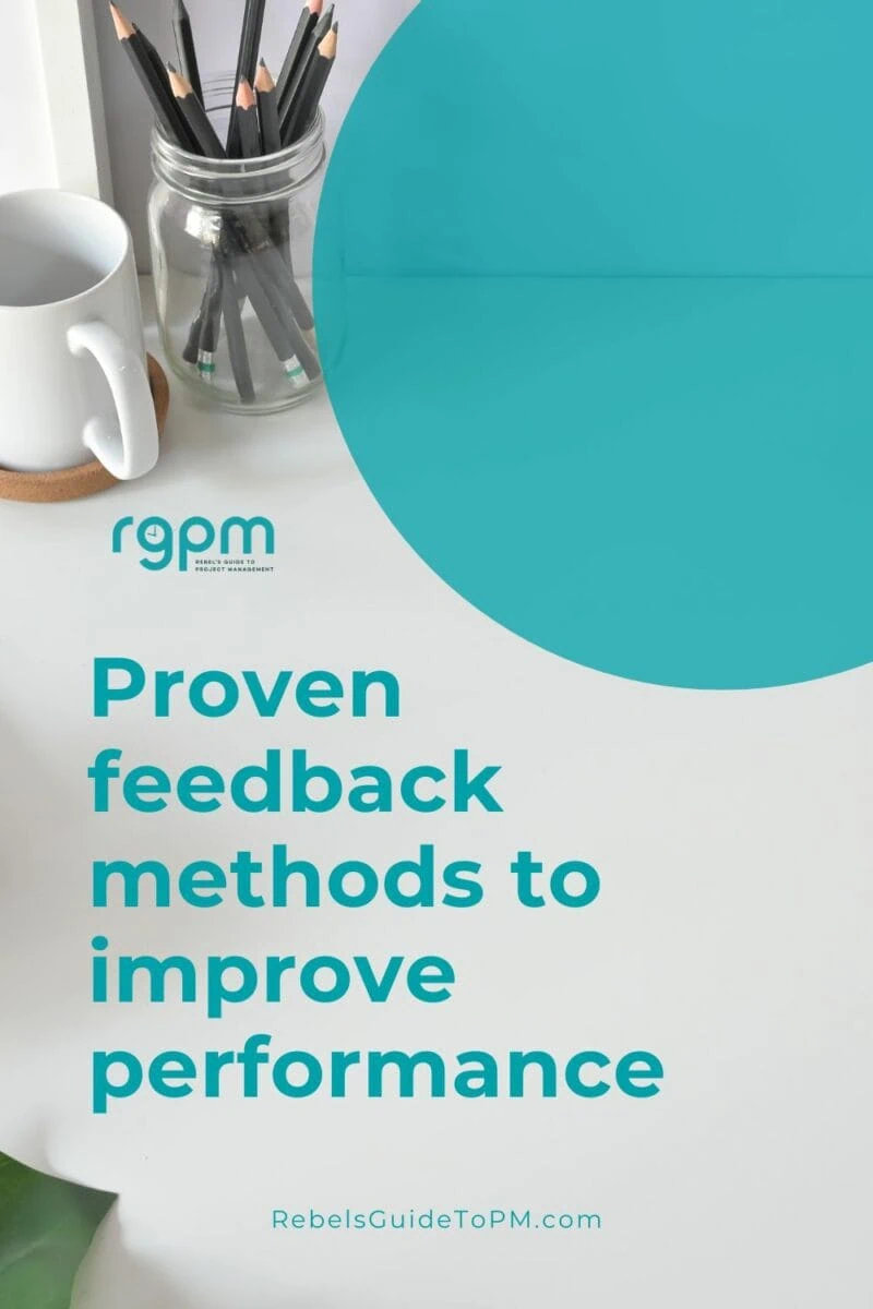 pin image with text: proven feedback methods to improve performance