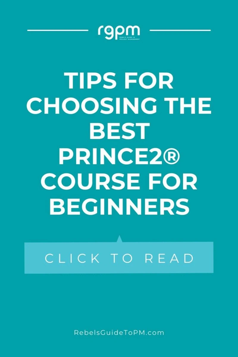 pin image with text: tips for choosing the best prince2 course for beginners