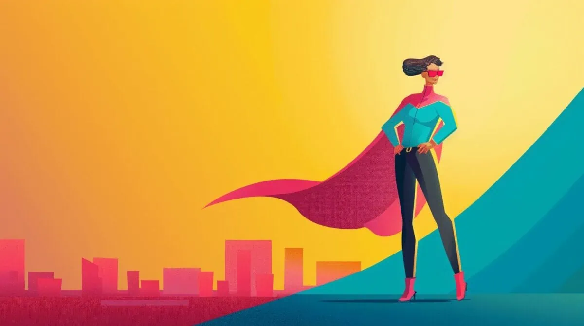 midjourney image of a woman dressed as a superhero