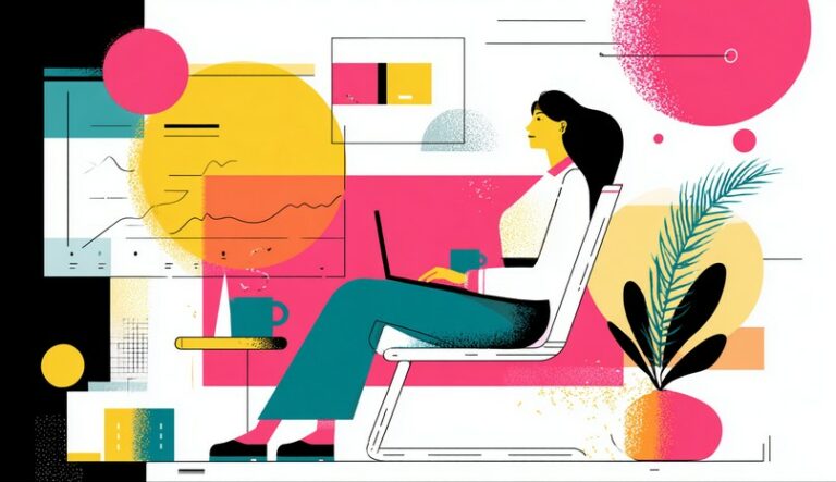 Woman using a laptop