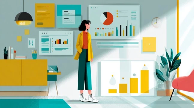 Project manager standing in an office