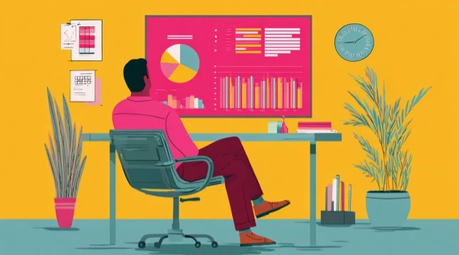 Using RAG status in Agile projects 1 Man sitting at a desk.