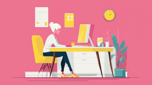 Woman sitting at desk