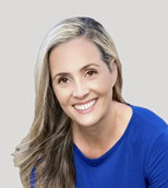 Dawn Mahan wearing a blue top